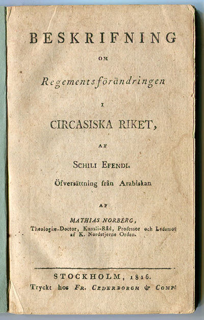 Beskrifning om regementsförändringen i Circasiska…
