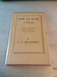 cover of How to Read a Page: A Course in Effective Reading with an Introduction to a Hundred Great Words