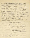 Autograph letter signed in full to an unidentified male correspondent