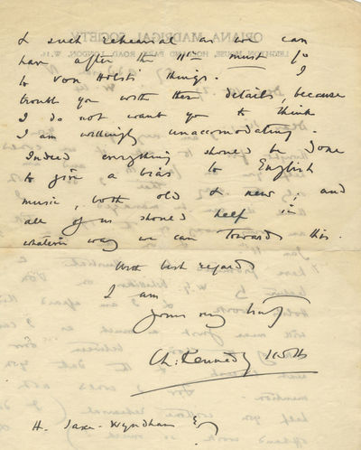Autograph letter signed in full to an unidentified male correspondent
