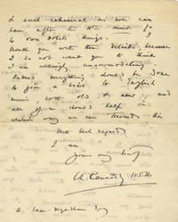 Autograph letter signed in full to an unidentified male correspondent