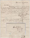 One-page Mexican-American War letter from a newly appointed ensign in the Missouri Volunteers as his unit prepared to depart Camp Lucas in Missouri on the Great Platte River Road in route to establishing Fort Kearny for protection of the Oregon Trail