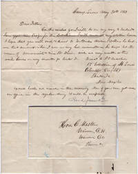 One-page Mexican-American War letter from a newly appointed ensign in the Missouri Volunteers as his unit prepared to depart Camp Lucas in Missouri on the Great Platte River Road in route to establishing Fort Kearny for protection of the Oregon Trail