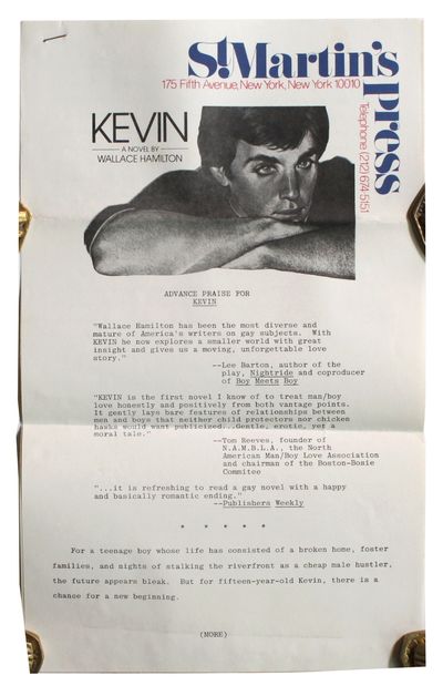 [Promotional Circular for Kevin by Wallace Hamilton]