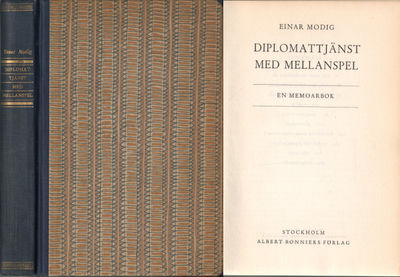 DIPLOMATTJÄNST MED MELLANSPEL. En memoarbok.
