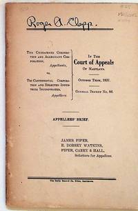 The Chesapeake Corporation and Alleghany Corporation, Appellants, vs. Tri-Continental Corporation and Selected Industries Incorporated, Appellees. In the Court of Appeals of Maryland. October Term, 1937. General Docket No. 86