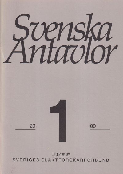 Svenska antavlor. Band V. Utgivna av Sveriges…