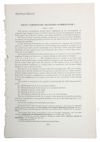 Finite Combinatory Processes-Formulation 1. [In:…