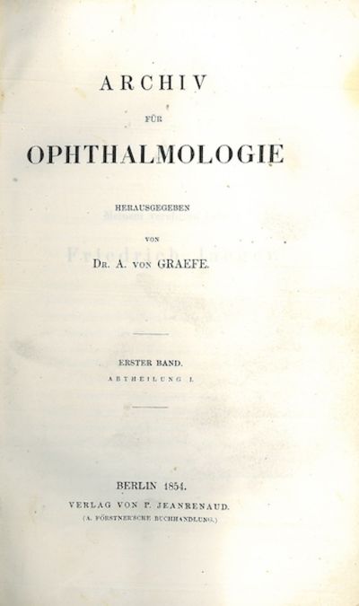 Archiv für Ophtalmologie. Herausgegeben von…