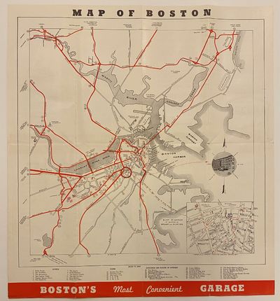 Boston: New England Folder Distributing Co, 1939. Map. Measures 17