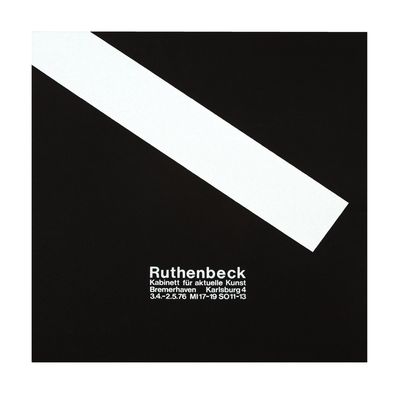 Poster: Ruthenbeck, Kabinett für aktuelle Kunst (3 April-2 May 1976)