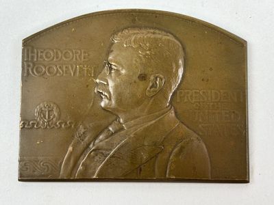 TEDDY ROOSEVELT | "GREAT WHITE FLEET" BRONZE PLAQUE MEDAL