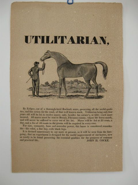 UTILITARIAN, / [large cut, 5 x 8 1/2 inches, of a