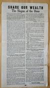 Share Our Wealth / The Slogan of the Hour. [Broadside]