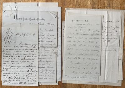 Incoming Correspondence to New York City attorney, William Allen Butler son of early “Albany Regency” member Benjamin F. Butler, written by U.S. Senator George F. Edmonds, of Vermont; U.S. Congressman Simeon B. Chittenden, of New York; & others, 1864-1895