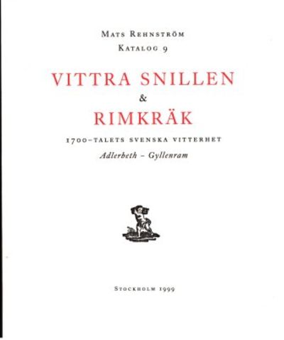 Mats Rehnström katalog 9. Vittra snillen &…