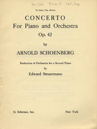 [Op. 42]. Concerto For Piano and Orchestra [2-piano score]