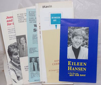 San Francisco: various election committees, 1990. Eighteen brochures, card mailers, leaflets from a ...