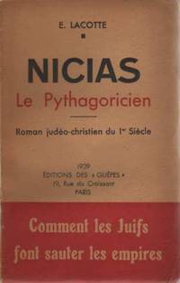 E. Lacotte. Nicias le pythagoricien : Roman judéochristien du 1er siècle