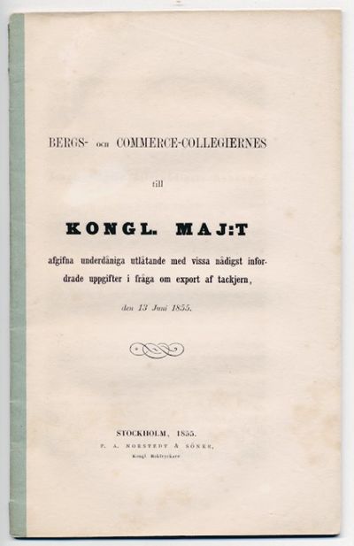 Bergs- och Commerce-collegiernes till kongl.…