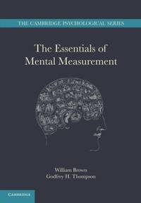 The Essentials of Mental Measurement