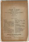 The Far East. Vol. 1 no. 1