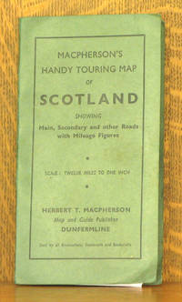 MACPHERSON'S NEW HANDY MAP OF SCOTLAND - FOR MOTORISTS, CYCLISTS AND TOURISTS. SCALE, 12 MILES TO ONE INCH. SHOWING MAIN, SECONDARY OND OTHER ROADS WITH MILEAGE FIGURES