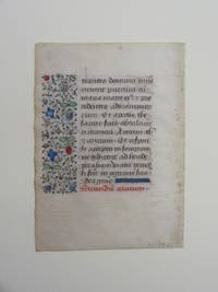 Illuminated Manuscript Leaf on Vellum, Book of Hours, France c 1450