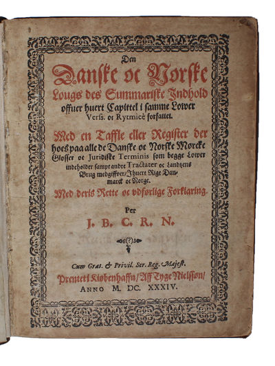 Den Danske oc Norske Lougs des Summariske Indhold…