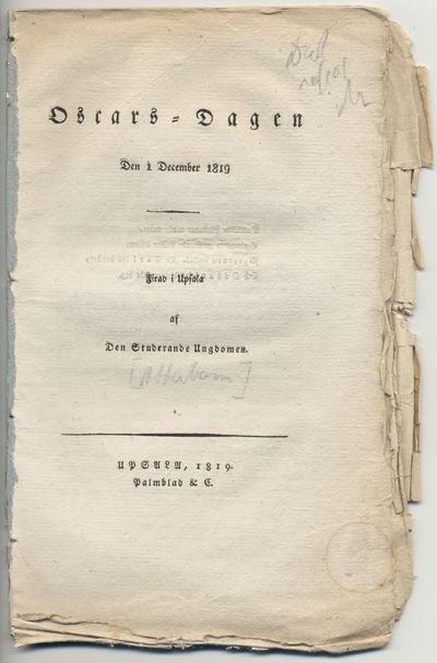 Oscars-dagen den 1 december 1819 firad i Upsala…