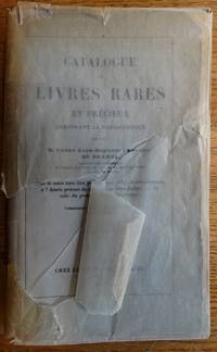 Catalogue de Livres Rares et Precieux Composant la Bibliotheque de feu M. l'abbe Jean-Baptiste Chevalier de Bearzi