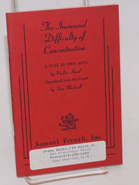 image of The Increased Difficulty of Concentration: a play in two acts