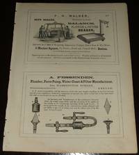 image of 1853 Four 1/2 Page Ads for Scales Co. , Water Closet Maker, Millinery, Perkins Institution