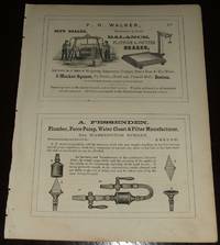 Scales Co., Water Closet Maker, Millinery,  Perkins Institution 1853 Four 1/2 Page Ads