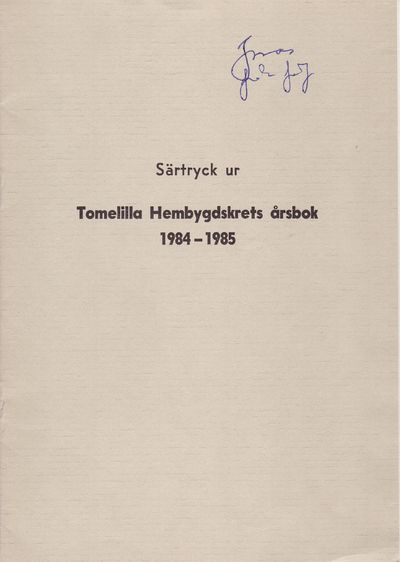 Sigfrid Svensson död. Särtryck ur Tomelilla…