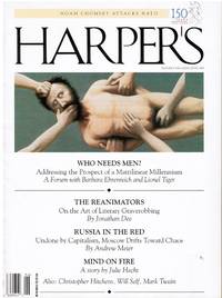 cover of HARPER'S : WHO NEEDS MEN? LITERARY GRAVEROBBING, RUSSIA IN THE RED, NATO