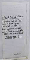 What to do when someone tells you that you violated their boundaries, made them feel uncomfortable, or committed assault, a start