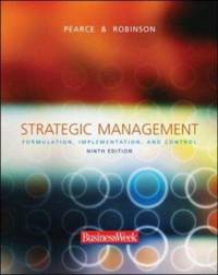 Strategic Management : Formulation, Implementation, and Control