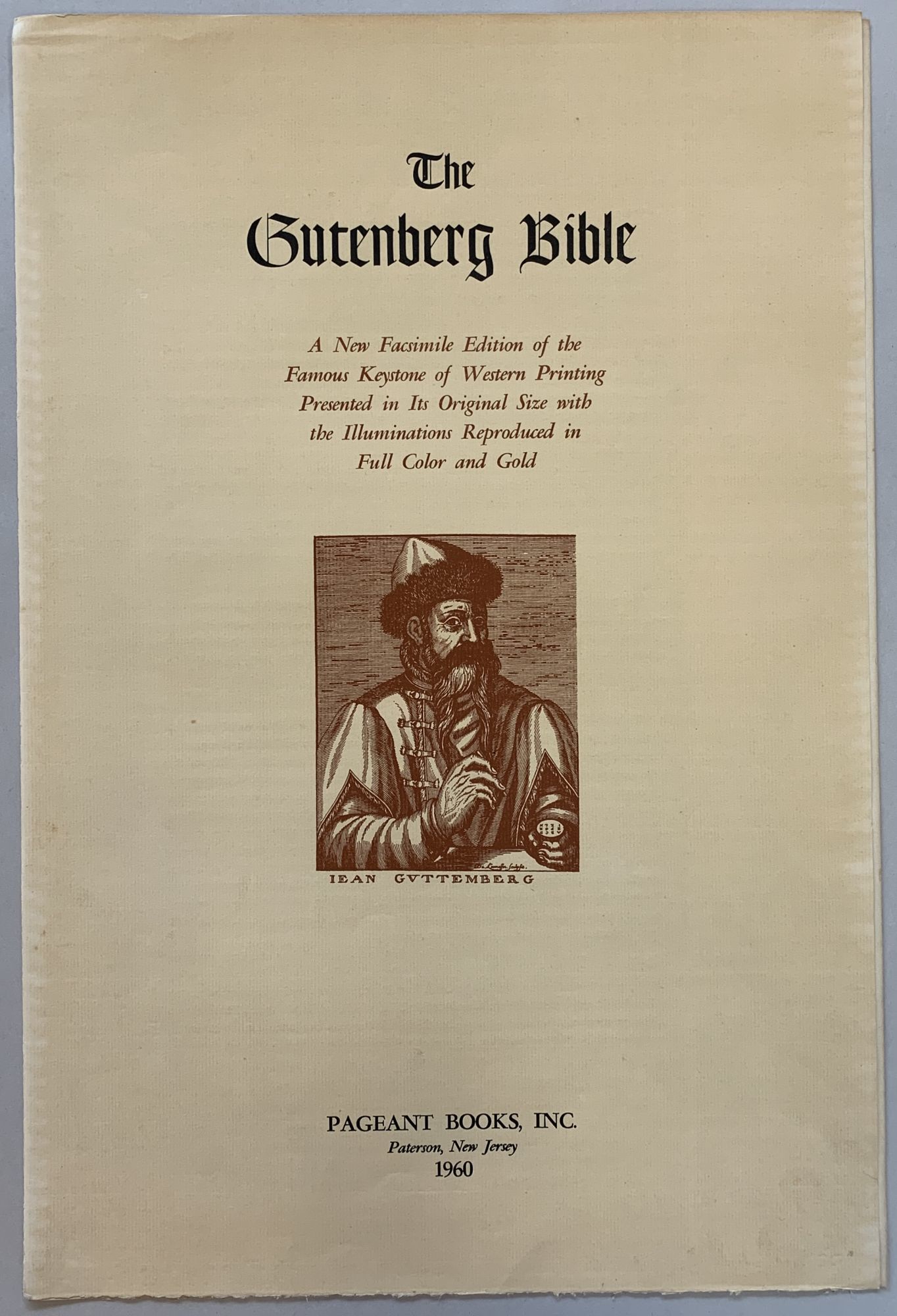 Original Gutenberg Bible Cover