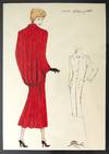 Original Artwork for Four Fashion Designs for Princess Diana