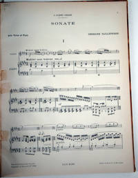 1923 First Edition Sonata for Piano and Violon- (violin)