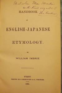 HANDBOOK OF ENGLISH-JAPANESE ETYMOLOGY