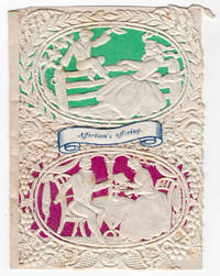 Affection's offering" -- 16mo Pictorial Lace Paper Valentine Depicting Couple Courting