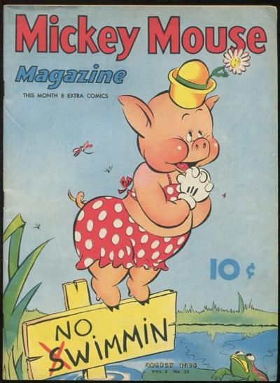 ミッキーマガジン Mickey Mouse Magazine (August 1938) Magazine | 1938 | K.K.