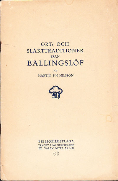 Ort- och släkttraditioner från Ballingslöf av…