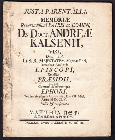 Justa parentalia, memoriæ reverendissimi patris…