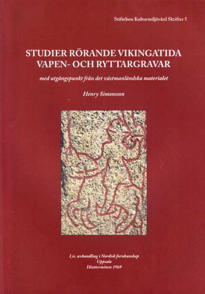 Studier rörande vikingatida vapen- och ryttargravar med utgångspunkt från det västmanländska materialet. Lic. avh. (photo 1)