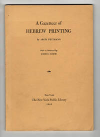 A Gazetteer of Hebrew printing