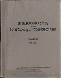 cover of Bibliography of the History of Medicine: Number 20: 1980-1984