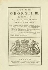image of ANNO VICESIMO SEGUNDO Georgii III. Regis. CAP. LXXI. An Act more effectually to prevent His Majesty's Enemies from being supplied with Ships or Vessels from Great Britain